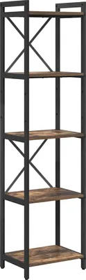 Obrázek produktu pro Regál vidaXL, 40 x 30 x 155 cm, z dřevotřísky, imitace kouřové dubové barvy
