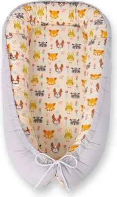 Image de Bobono Lit de Bébé Premium Cocoon Gniazdko Crème 95x55 cm