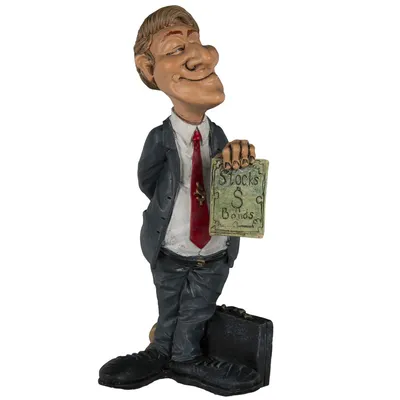 Produktbild von ootb Polyresin-Figur, Geschäftsmann, Mehrfarbig, 19.5 x 10.3 x 13.5 cm