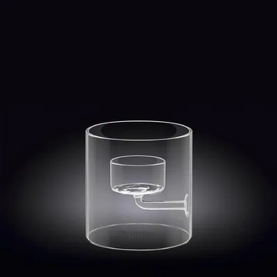 Zdjęcie produktu dla Świecznik Wilmax 9 cm, szkło przezroczyste WL-888904/A