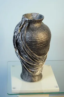 Produktbild von Design Blumen Topf Dekoration XXL Vase Vasen Handarbeit Deko Kelch Pokal 0855