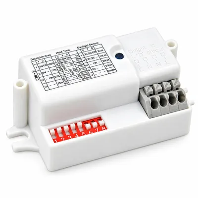 Produktbild von Merrytek MC090SE Mikrowellen-Bewegungssensor | Ein/Aus | 220–240V AC | Sensor für Lampen & Leuchten