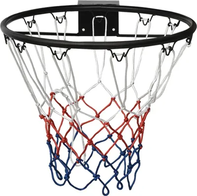 Produktbild von vidaXL Basketballring Schwarz 45 cm Stahl