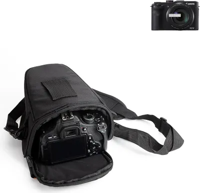 Produktbild von K-S-Trade Kameratasche Fototasche Schultertasche Umhängetasche kompatibel mit Canon PowerShot G3 X Colt  für Systemkameras Schutzhülle bag