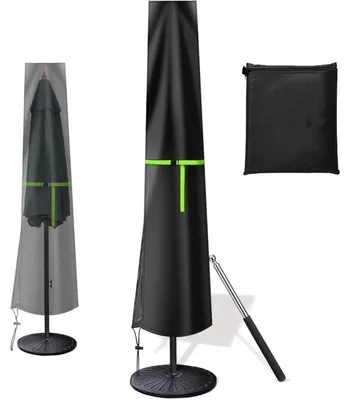 Obrázek produktu pro Ochranný obal na slunečník, voděodolný, s tyčí, rozměry 240x57/57 cm, vhodný pro slunečníky o průměru 2-4 metry, materiál Oxford 211D