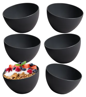 Produktbild von Bowl Müslischalen 6er Set, 6 x Schüssel 750ml  (Anthrazit-Schwarz)