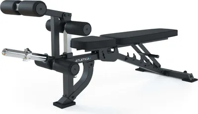 Produktbild von ATLETICA B2 | LegMaster Beincurl Hantelbank | Beinbeuger Beinstrecker Hantelbank | Schrägbank negativ verstellbar| Bis 400 kg belastbar |