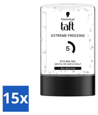 Obrázok produktu pre 15 kusov gélu Taft Men Power Gel Extreme, silná fixácia, 5 – 300 ml – výhodný balík