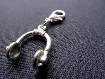 Produktbild von Kopfhörer Charm Anhänger Bettelarmband Miniblings Musik DJ Headphones silber