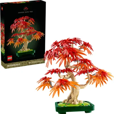 Produktbild von LEGO Botanicals Japanischer Roter Ahorn – Bonsai-Baum, Farbe:Rot