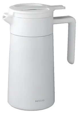 Produktbild von Hario doppelwandige Thermokanne mit Keramikbeschichtung, 600 ml – Weiß