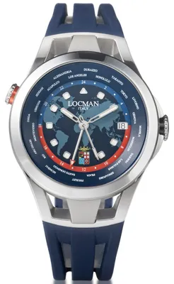 Image de Locman - 0548A02A-00AMVESB - Montre Bracelet - Hommes - Automatique - Amerigo Vespucci GMT