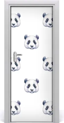 Produktbild von Tulup Türaufkleber 75x205 cm Dekorative Aufkleber Selbstklebend Wasserdichte Tapete Abnehmbar Schlafzimmer Wohnzimmer Wohnkultur - Panda Wand