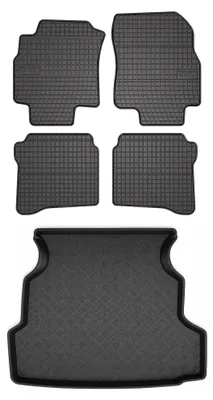 Obrázek produktu pro Gumové autokoberce SolidPRO + vana kufru pro: Nissan Primera P12 2001-2007 hatchback 5 ks – Wielganizator