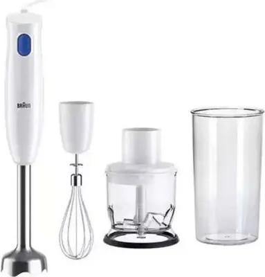 Produktbild von Braun MQ10.202M Stabmixer MultiQuick 1 Extra Leichter Pürierstab mit Edelstahl-Mixfuß und EasyTwist System, inkl. Zerkl
