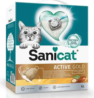 Produktbild von Sanicat Gold Klumpendes Katzenstreu Aus Bentonit 6l Silber  Silber One Size