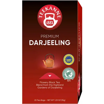 Produktbild von Teekanne Premium Darjeeling zart blumiger goldgelber Schwarztee 35g
