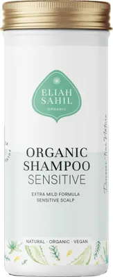 Obrázek produktu pro Eliah Sahil Organic Powder Shampoo Sensitive, 100 g, Suchý šampón, Neprofesionální, Ženy, Jemné vlasy, Normální vlasy, Zklidňující