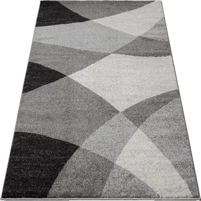 Produktbild von Kurzflor Teppich Geometrisch Muster Meliert Beige Grau Rot, 200x280 cm