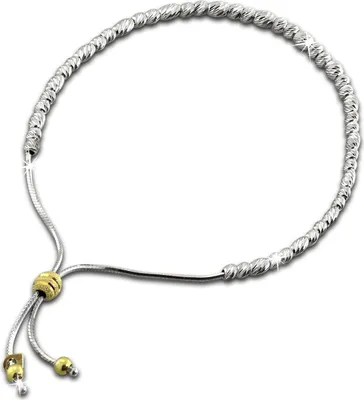 Produktbild von SilberDream Armband 22cm 925 Silber 333 Gelbgold Kugeln Damen Schmuck SDA7004T