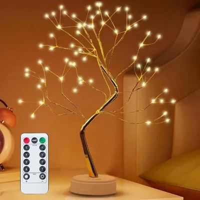 Image de Guirlande lumineuse LED avec 108 LED et 8 modes d'éclairage - Alimentation USB/piles - Branches réglables pour la maison, les fêtes, les festivals et les fêtes de Noël