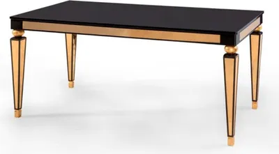 Produktbild von Schwarz-Goldener Couchtisch Wohnzimmer Ablagetisch Stil Designer Möbel