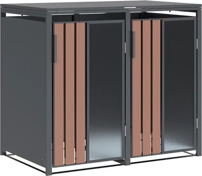 Produktbild von Westmann Status 2 Metall Mülltonnenbox 2er 2x240 L Anthrazit