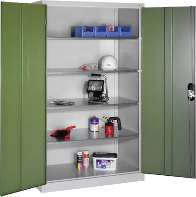 Produktbild von CP Stahlschrank grün/grau 4 Fachböden