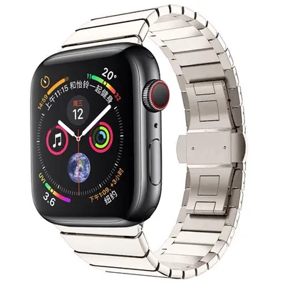 Immagine prodotto di Per Apple Watch Series Ultra 1 + 2 49mm 9 8 7 45 / 6 SE 5 4 44 / 3 2 1 42mm Style Steel Starlight sostituzione Bracciale Smart Watch Nuovo
