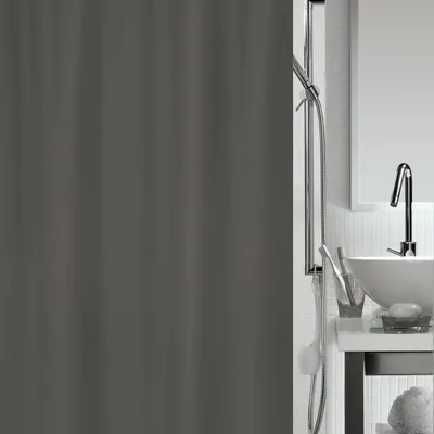 Produktbild von Spirella Anti-Schimmel Duschvorhang - Anti-Bakteriell, waschbar, wasserdicht - Polyester, "Alea" 180x200 cm taupe