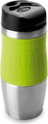 Produktbild von Edelstahl-Thermobecher mit Sicherheitsverschluss, grün