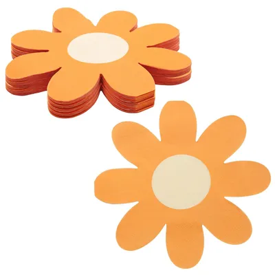 Gänseblümchen-Servietten, 40 Stück, Orange, 16,5 cm, für Partys