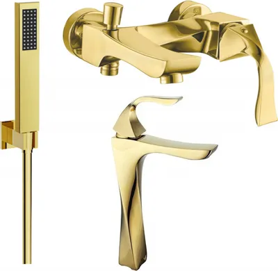 Produktbild von Mexen Estrella R02 Badewannenset, Gold - 72313R02-50