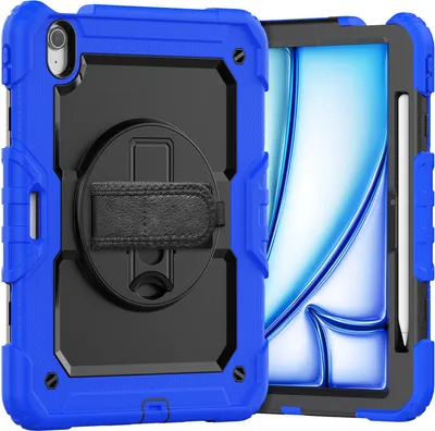 Image de 4in1 Housse de protection pour Apple iPad Air 11 2024 M2 11 pouces Hard Case + fonction de support+ sangle de transport