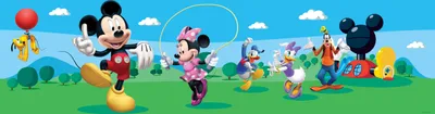 Zdjęcie produktu dla Disney samoprzylepna granica tapety Myszka Miki zielonymIniebieskim - 600029 - 10 x 500 cm