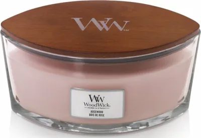 Image de WoodWick Bougie parfumée Rosewood avec mèche en bois 453,6 g
