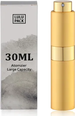 Imagen del producto de Atomizador de perfume, de aluminio y vidrio, recargable, de 30 ml, para spray de fragancia