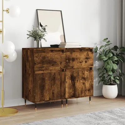Produktbild von vidaXL Sideboards 2 Stk. Räuchereiche 40x35x70 cm Holzwerkstoff