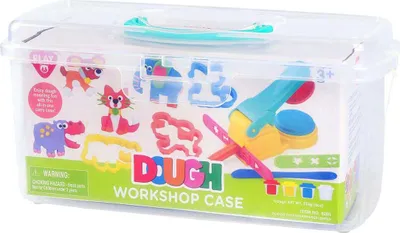 Produktbild von Playgo Knete Spielset Workshop Koffer mit 4 Knetdosen und Zubehör