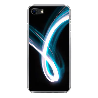 Produktbild von MuchoWow® Handyhülle Schutzhülle Hülle für iPhone 8 Hell - Blau - Abstrakt Silikon Softcase Handy Hülle - Schutzhaube