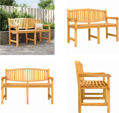 Obrázek produktu pro vidaXL zahradní lavička 149,5x60x90 cm z masivního teaku - zahradní lavička - zahradní lavičky - venkovní lavička - lavička do parku