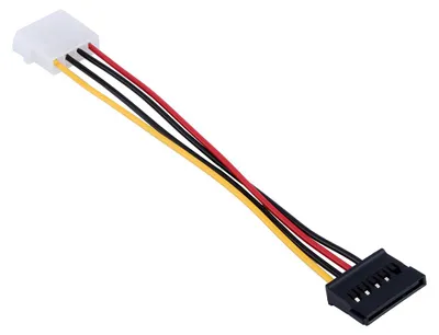 Zdjęcie produktu dla Nowy, 1-częściowy kabel przejściowy z 4-pinowego złącza IDE na 15-pinowe złącze Serial ATA (SATA) do zasilania dysku twardego
