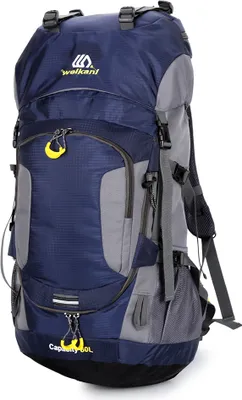 Produktbild von Lixada Wanderrucksack 60L Wasserdichter Trekkingrucksack Reiserucksack Camping Daypacks Outdoor Wandern Rucksack Mit Regenabdeckung Wanderrucksack Rucksack Herren Damen