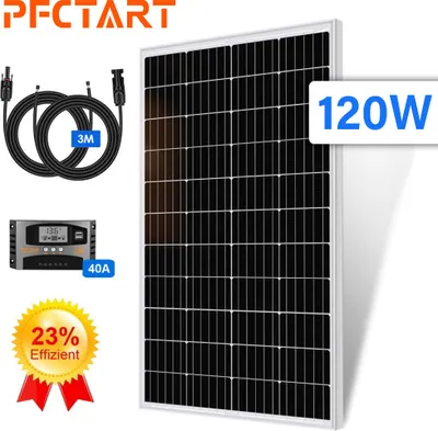 Produktbild von 120 W 12 Volt Solar Panel Monocrystalline Solaranlage Wohnmobil Komplettset Solar Cell Ideal for Charging 12 V Batteries Motorhome Garden Camper Boat