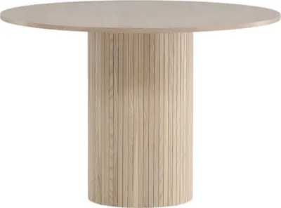 Image de Bianca Table de salle à manger Ø110cm, plaqué chêne.