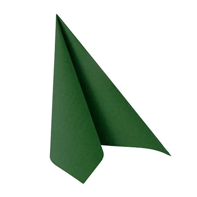 Produktbild von 250 Papstar Servietten ROYAL Collection 1/4-Falz 40 cm x 40 cm dunkelgrün in Papierverpackung 89411