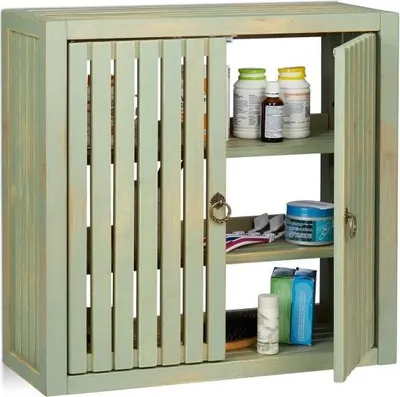 Image de Armoire murale vintage en bambou