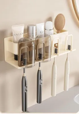 Immagine prodotto di Supporto da parete per spazzolino da denti, resistente all'acqua, per il bagno, salvaspazio