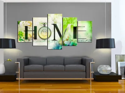Produktbild von Akustikbild Home Blumen 200x100 cm Bilder Akustikschaum Hochleistungsschallabsorber Schallschutz Leinwand 5 tlg Wandbild Raumakustik Schalldämmung 020115-70