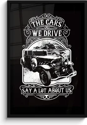 Produktbild von MuchoWow® MuchoWow® Gerahmtes Poster Mancave - Auto - Retro - Zitat 60x90 cm - Poster mit zchwarzem Bilderrahmen - Kunst